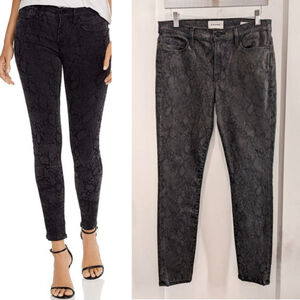 Frame | Le Skinny De Jeanne Snake Print Jeans In Tonal Python